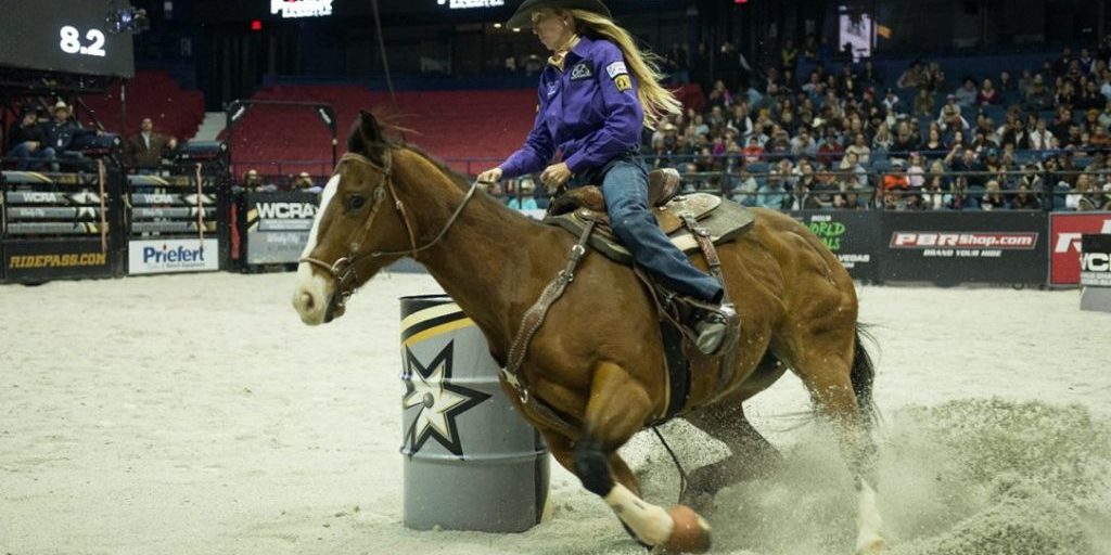 Cheyenne Wimberley winning the WCRA Rodeo $1 Million Windy City Roundup on January 11. Photo by Bullstock Media, courtesy WCRA.